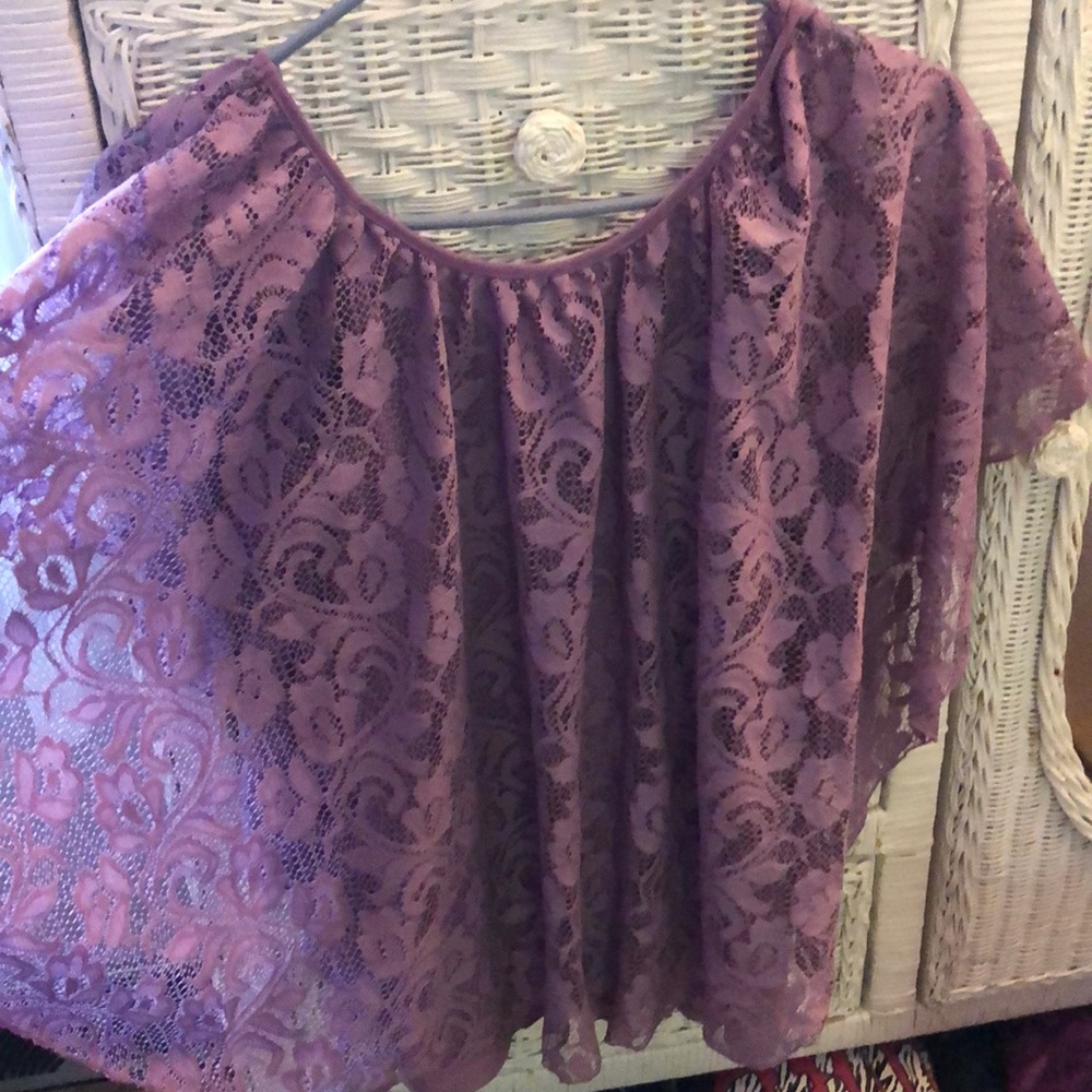 Purple poncho shirt